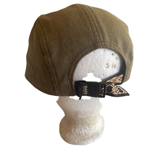 Rosin Headwear Cotton Strapback Cap Multicolor Striped Front Panel & Brown Brim - Picture 3 of 6